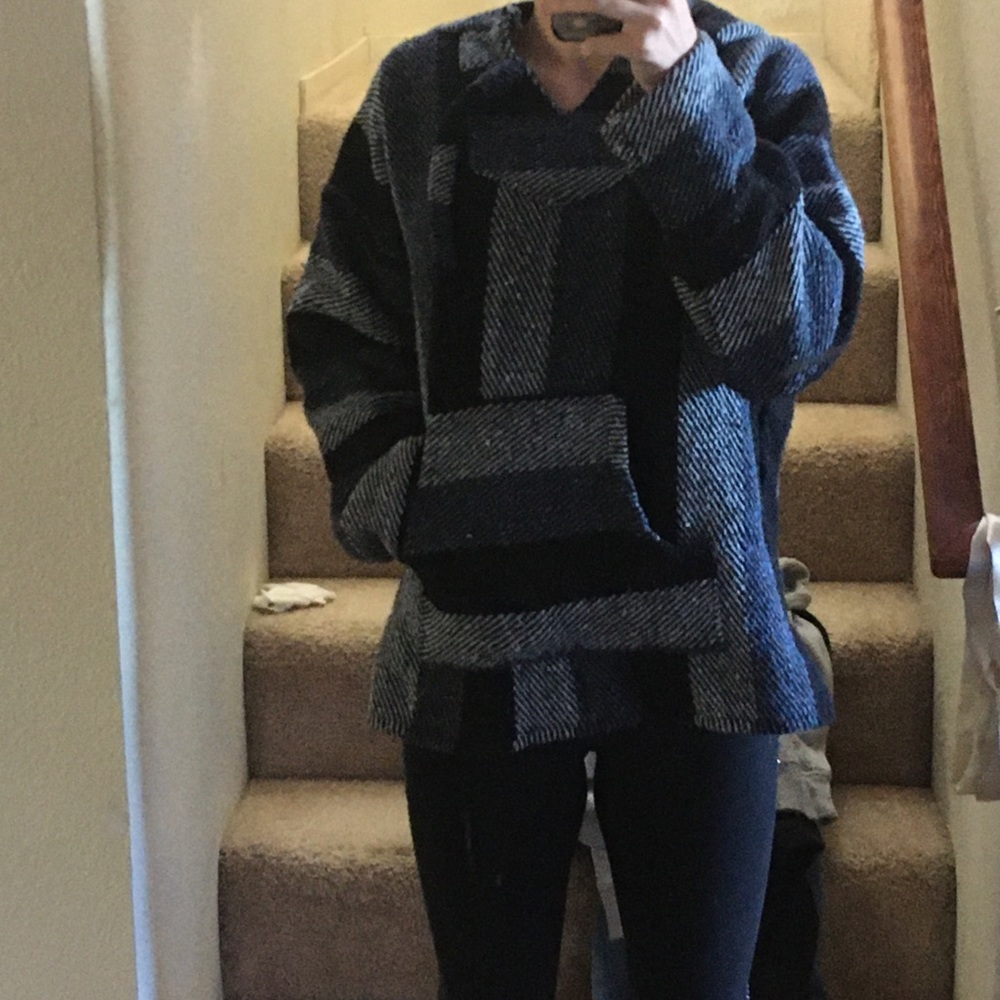 Striped pancho